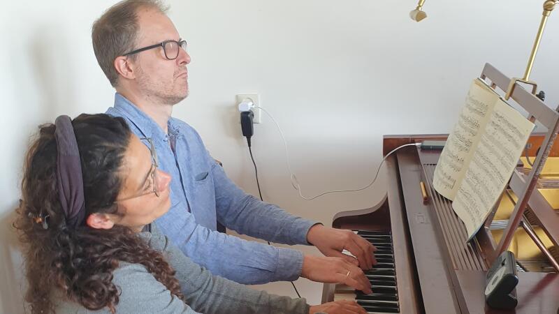 Quatre Mains op de Vleugel; Anja Bömer & Tobias de Haas spelen Schubert