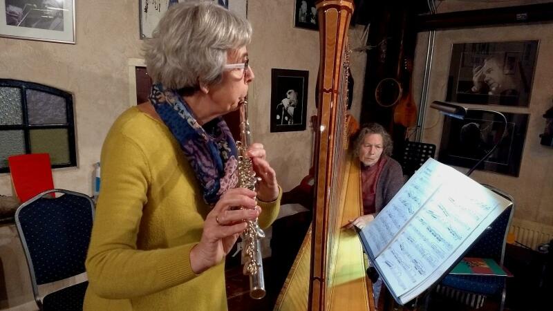 Duo 2Aa, harp en dwarsfluit